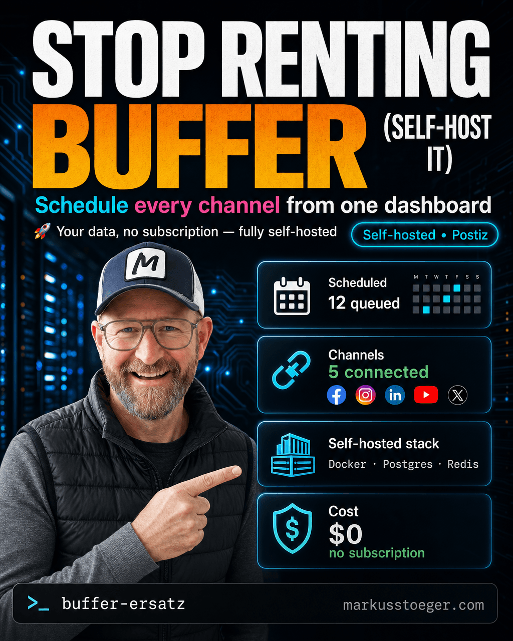 Build your own Buffer replacement: social scheduling with Postiz