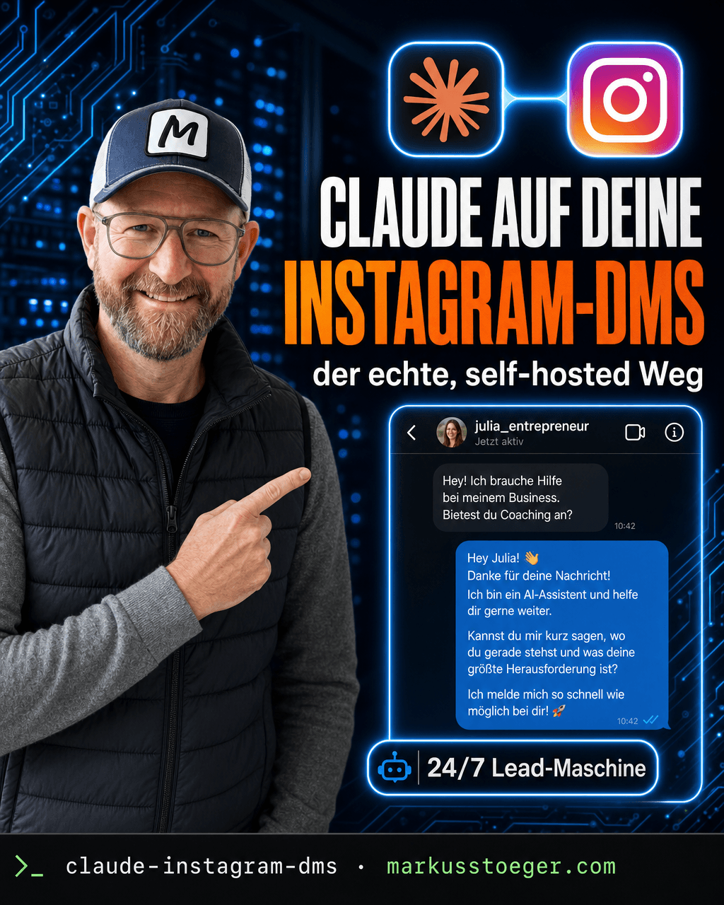 Lass Claude deine Instagram-DMs führen: eine 24/7-Lead-Maschine, die nie schläft
