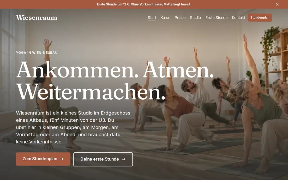 Wiesenraum, eigene WordPress-Demo