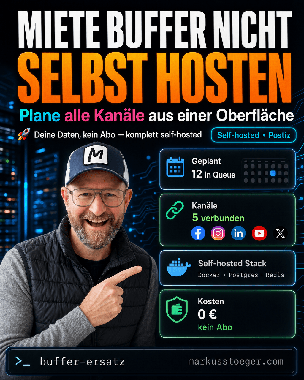 Buffer-Ersatz selbst bauen: Social-Media-Planung mit Postiz