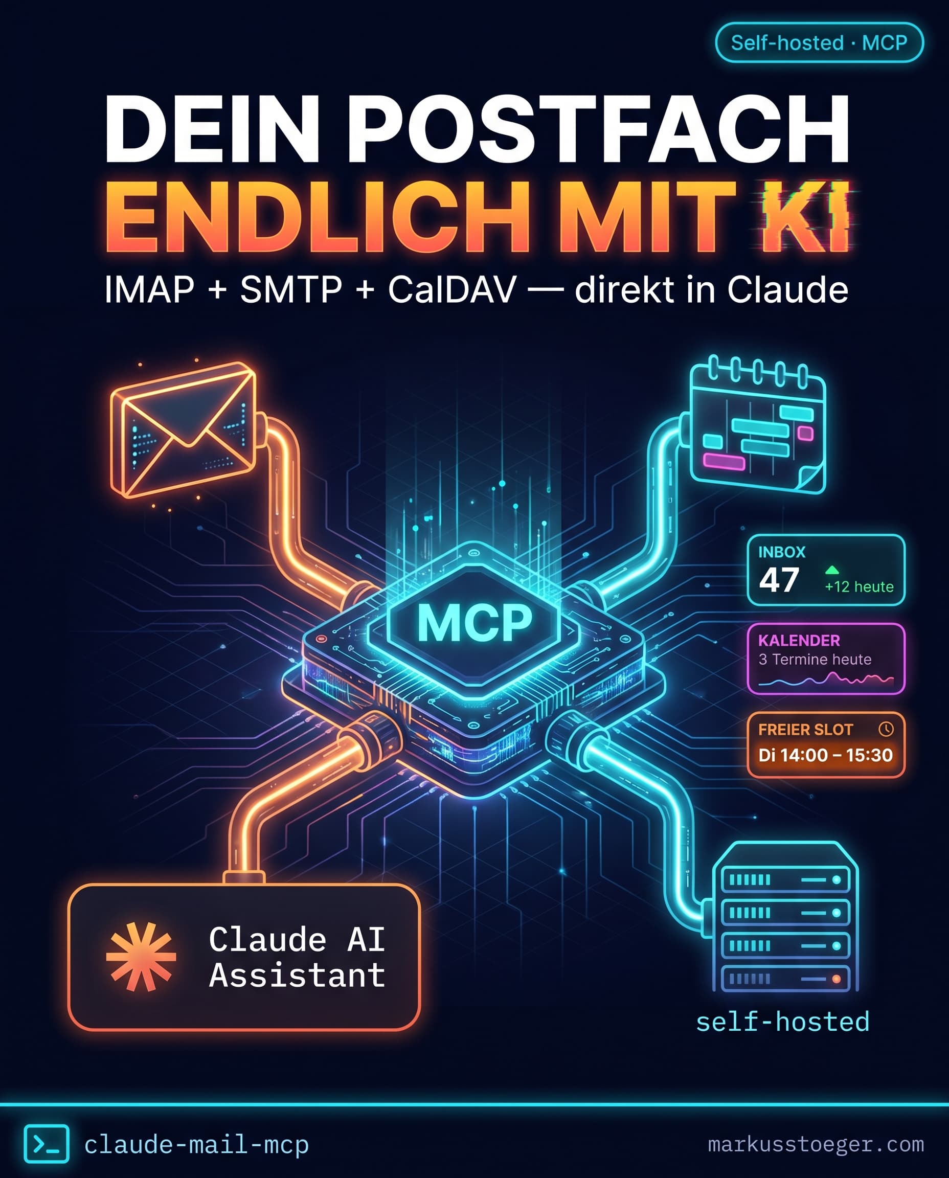 claude-mail-mcp: Der Email- und Kalender-Connector für alle, die nicht bei Google sind