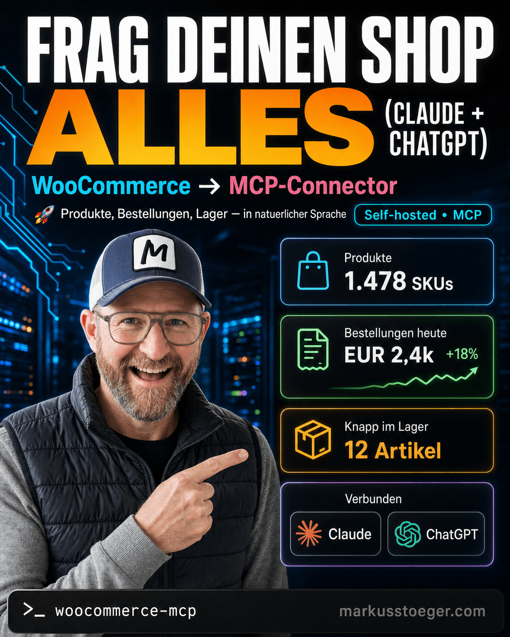 Ein WooCommerce-MCP-Connector: deinen Shop aus Claude oder ChatGPT steuern