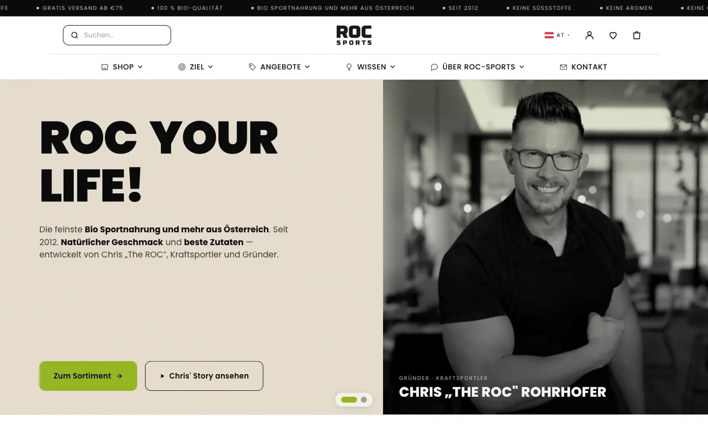 ROC Sports, project screenshot